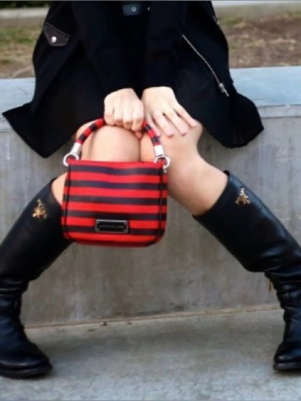 Vintage Marc by Marc Jacobs Mini Bag Red Black Leather